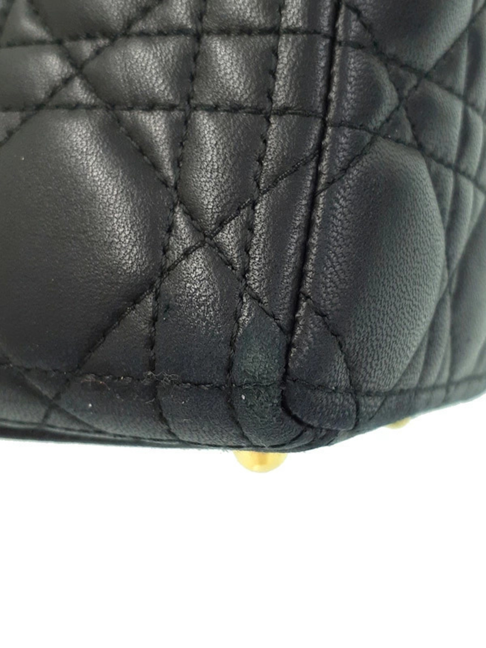 Christian Dior Lady Dior Bag Cannage Quilted Lambskin Black - Picture 4 of 9